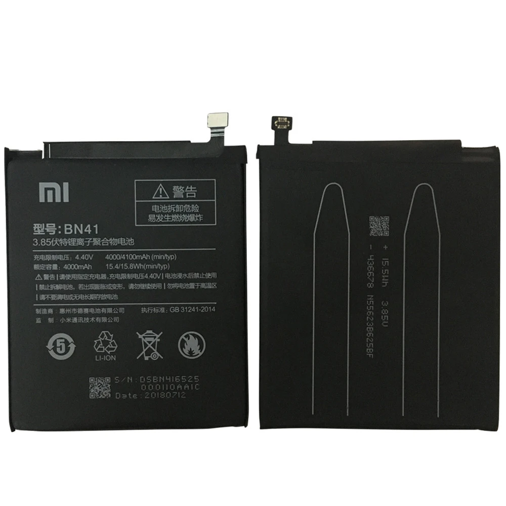 BN41 Оригинальный аккумулятор для телефона Xiaomi Redmi Note 4 4X3 Pro 3S 3X 4X mi 5 BM22 BM46 BM47 замена