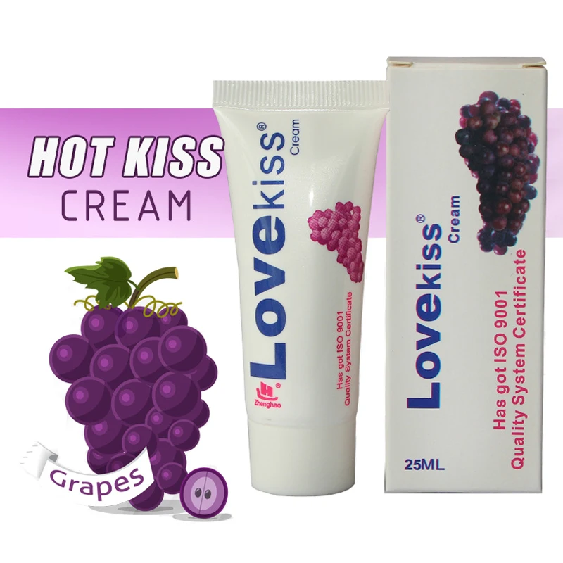 Love Kiss ароматизатор винограда смазка 25 мл на водной основе анус смазочный гель Анальная смазка вагинальный и анальный Массажный гель продукты