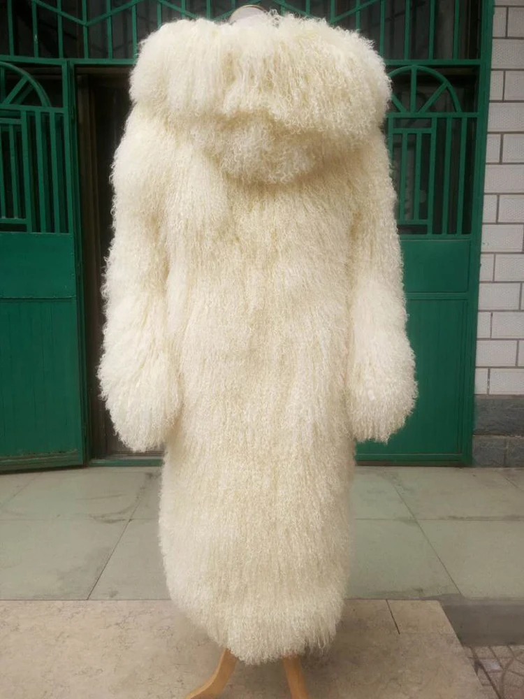 Мужское и женское длинное меховое пальто wo Пляжное шерстяное большого размера из