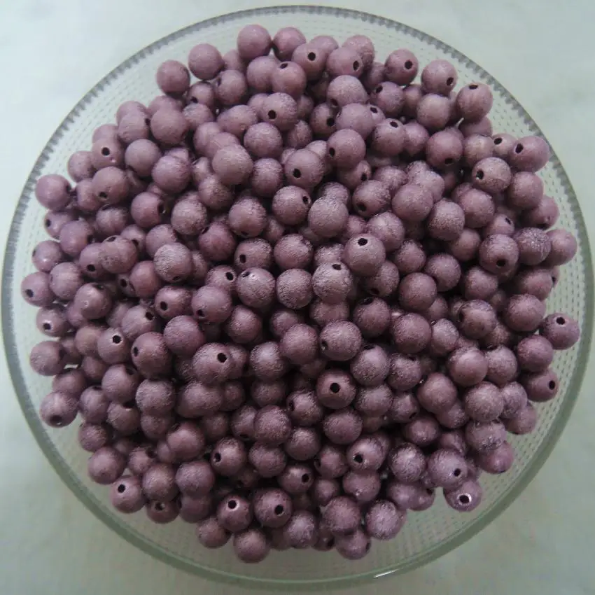 Акриловые бусины с фиолетовым покрытием Stardust Матовые Круглые россыпью насыпью