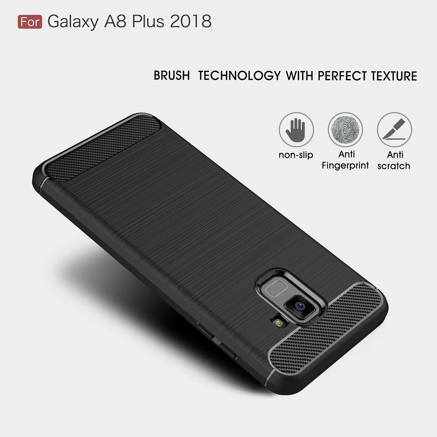 TPU чехол для samsung Galaxy A8 2018 SM-A530W sm-A530 SM-A530N углеродного волокна крышка 5 SM-A530F телефон