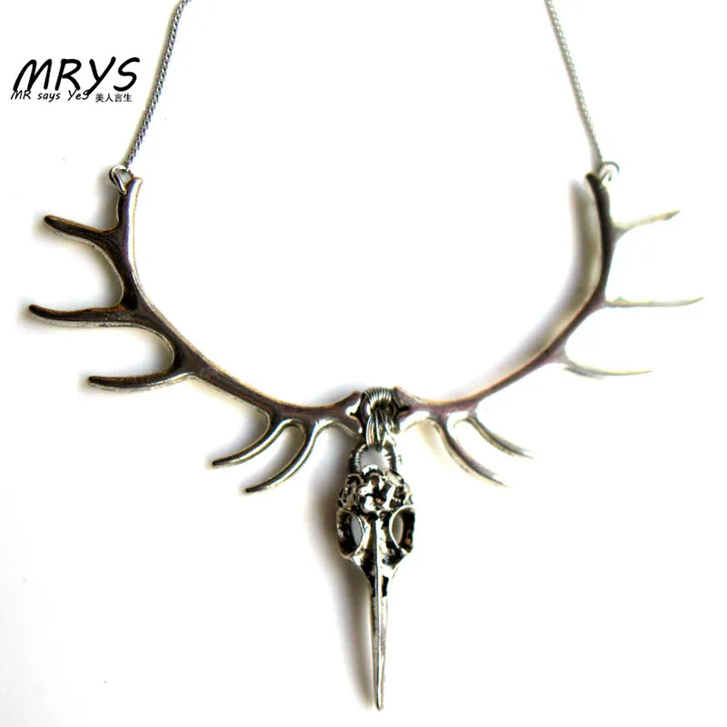 Стимпанк Панк готика Птица Череп Скелет Олень оленьи ожерелья фотообои для