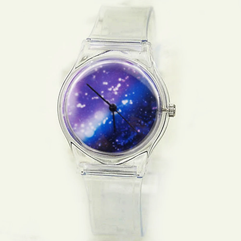 High Quality Crystal Watch Cartoon Novelty Transparent Silicone Strap Classic Student / Women Wrist Quartz Watch