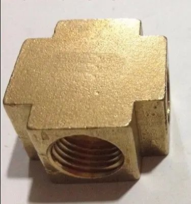 Высокое качество крест 4 ходовой латунный штуцер трубы равный женский соединитель 3/8 &quotBSP резьба для системы