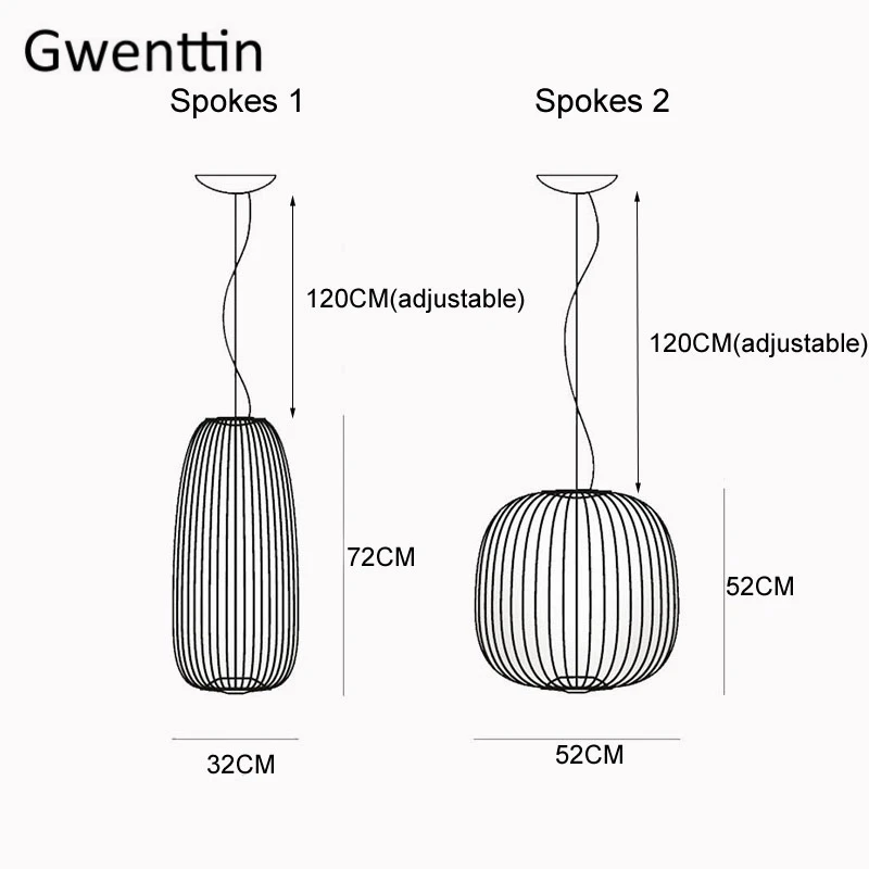 Foscarini спицы 1/2 подвесные светильники современный светодиодный подвесной светильник Лофт промышленная птица подвесная клеть светильник домашний декор светильники