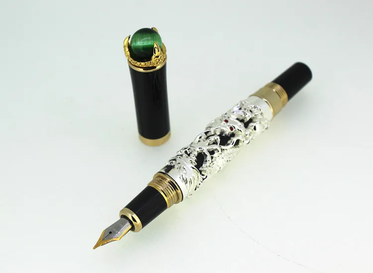 JINHAO Ручка Роскошная золотая китайская династия Мин император стиль Дракон ручка Бизнес чернила ручка авторучка тонкий наконечник - Цвет: W