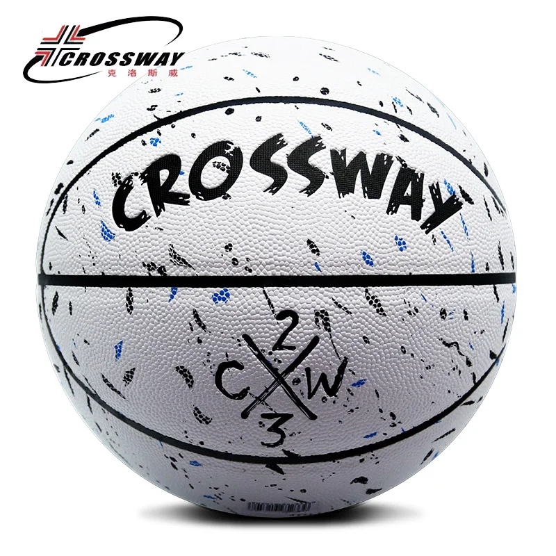 Лидер продаж, бренд, дешевый баскетбольный мяч CROSSWAY L702, PU материал, Официальный Размер 7, баскетбольный мяч бесплатно с сетчатой сумкой+ игла