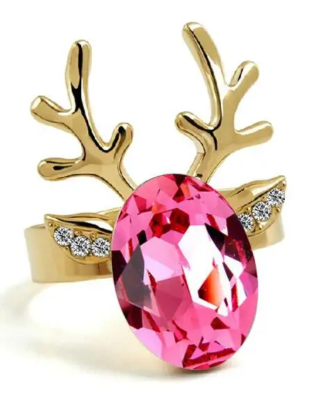 Lovely gift Austrian Crystal Ringhopupply Korean Ring fashion jewelry Personality woman | Украшения и аксессуары