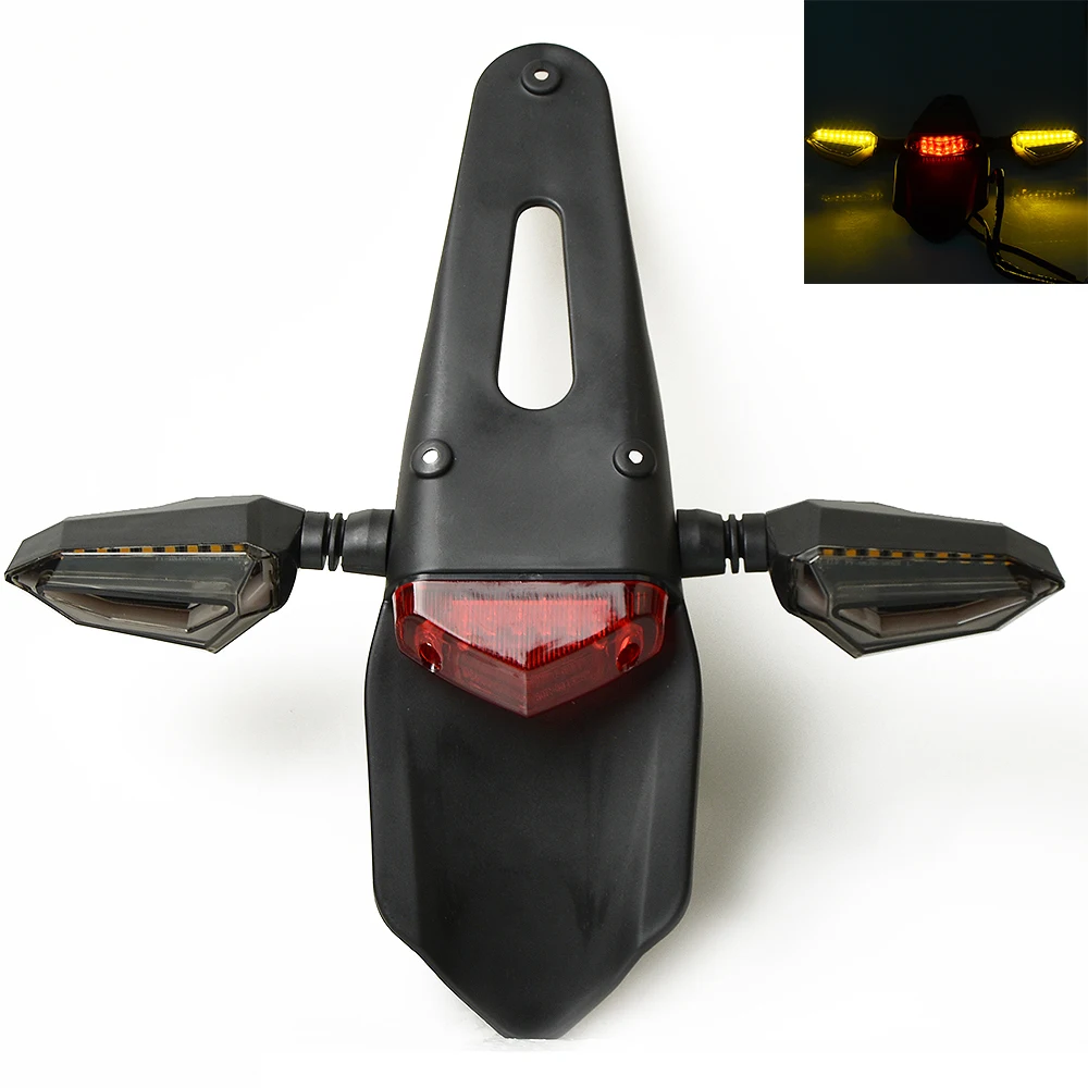 Заднее крыло мотоцикла задний фонарь сигнал поворота питбайк для KAWASAKI KX KLX 65 85 80 125