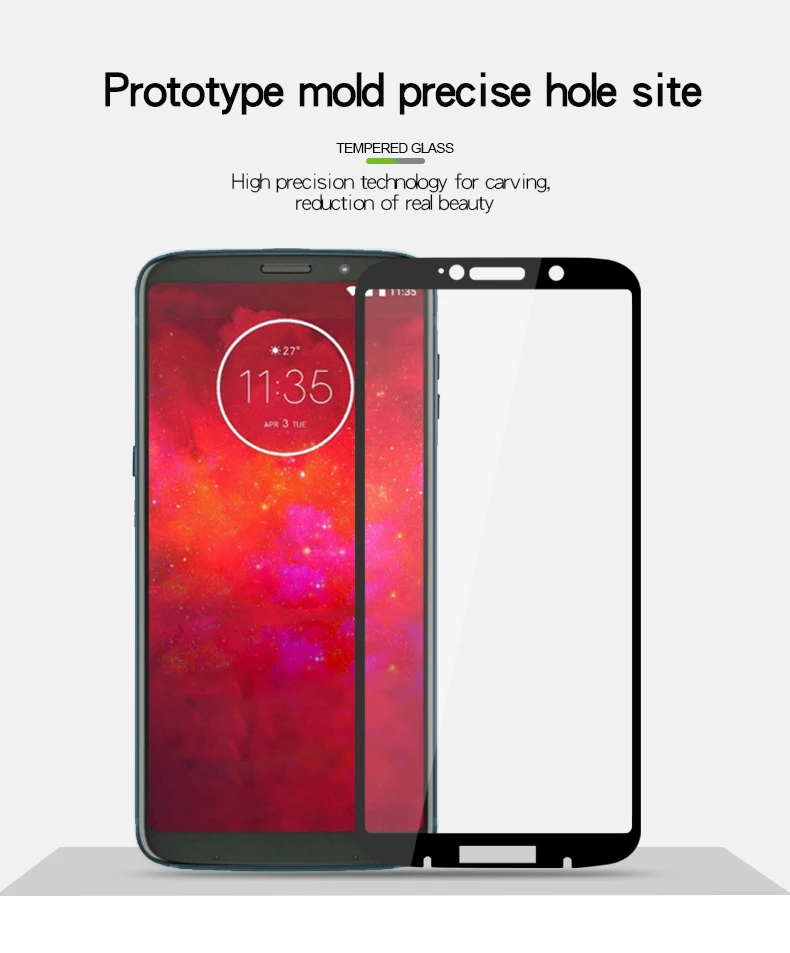 Для Motorola moto z3 закаленное стекло Оригинал Mofi полное покрытие экран протектор для
