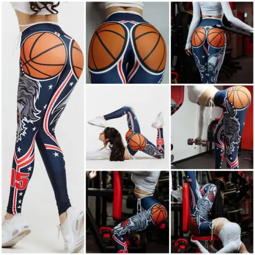 

Fashion Women Pants Ladies Fitness Leggings Exercise Trousers Print Pants