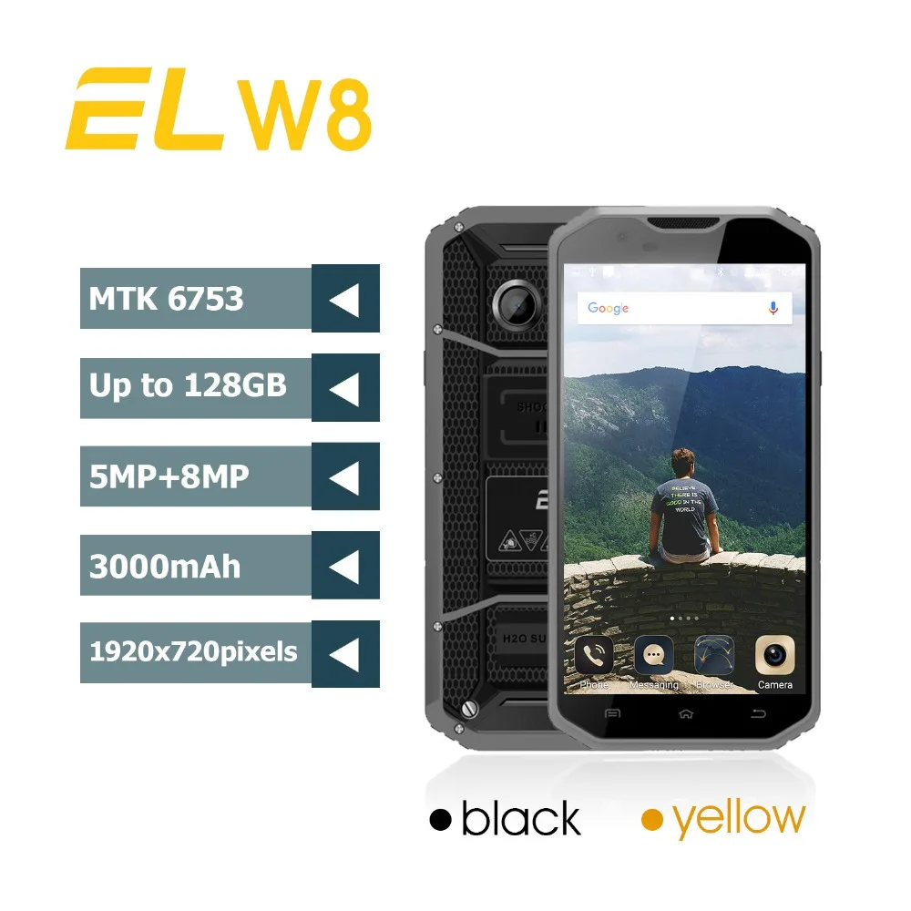 E & L W8 смартфон с 5 дюймовым дисплеем восьмиядерным процессором MTK6753 ОЗУ 2 Гб ПЗУ 16