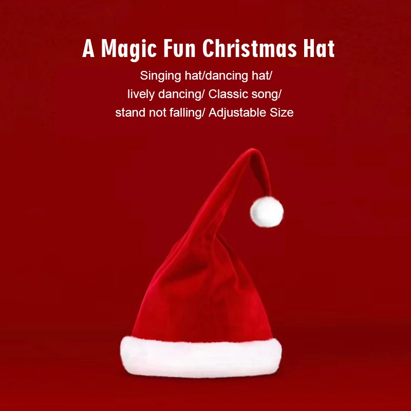 НОВАЯ РОЖДЕСТВЕНСКАЯ шапка Xiaomi Magic Fun регулируемая шляпа Санта Клауса не падающая
