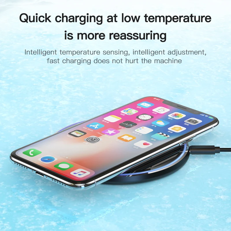Беспроводное зарядное устройство Qi DCAE 10 Вт для iPhone 11 X XS Max XR 8 быстрая Беспроводная