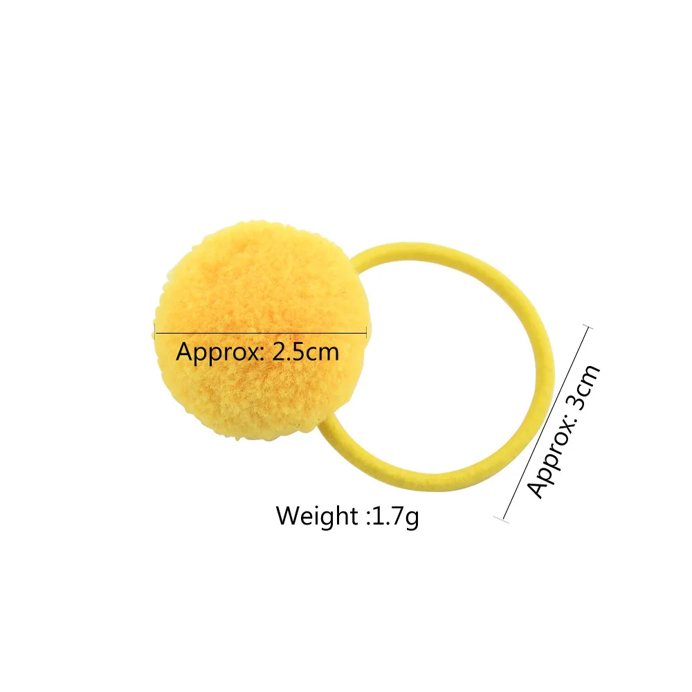 

12PCS/Lot Newborn Scrunchy Headdress Girls Multicolored Ball Elastic Hair Bands Kids Hair Bands Cute Hair Rope Haar Accessories