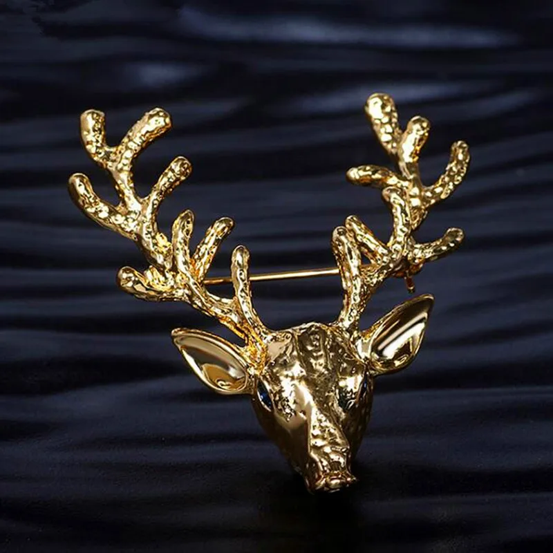 Новинка Винтажная брошь в форме рогов оленя булавки для мужчин и женщин зажимы