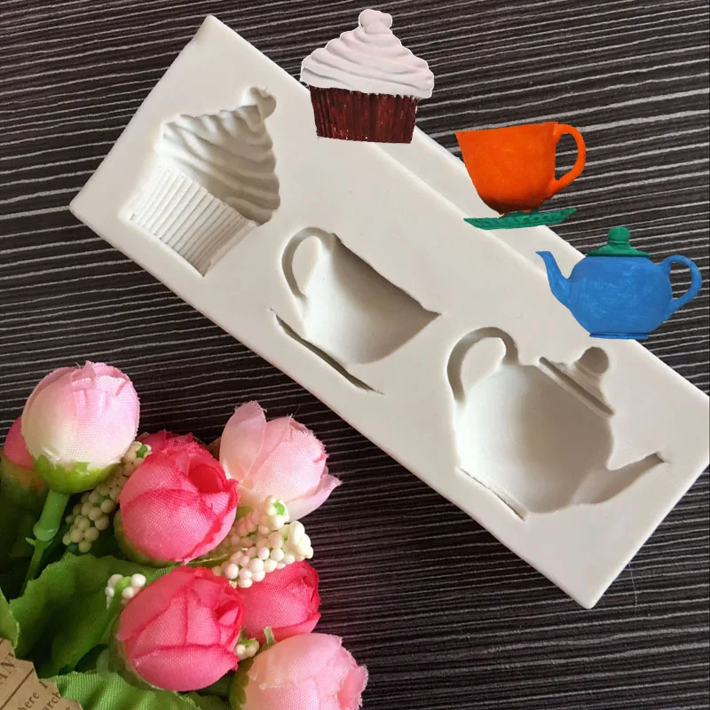 Cups Ice Cream-shaped Silicone Molds  Cakes For Decorating Baking Tools Chocolate Candies Jelly Silicone Cake Moulds