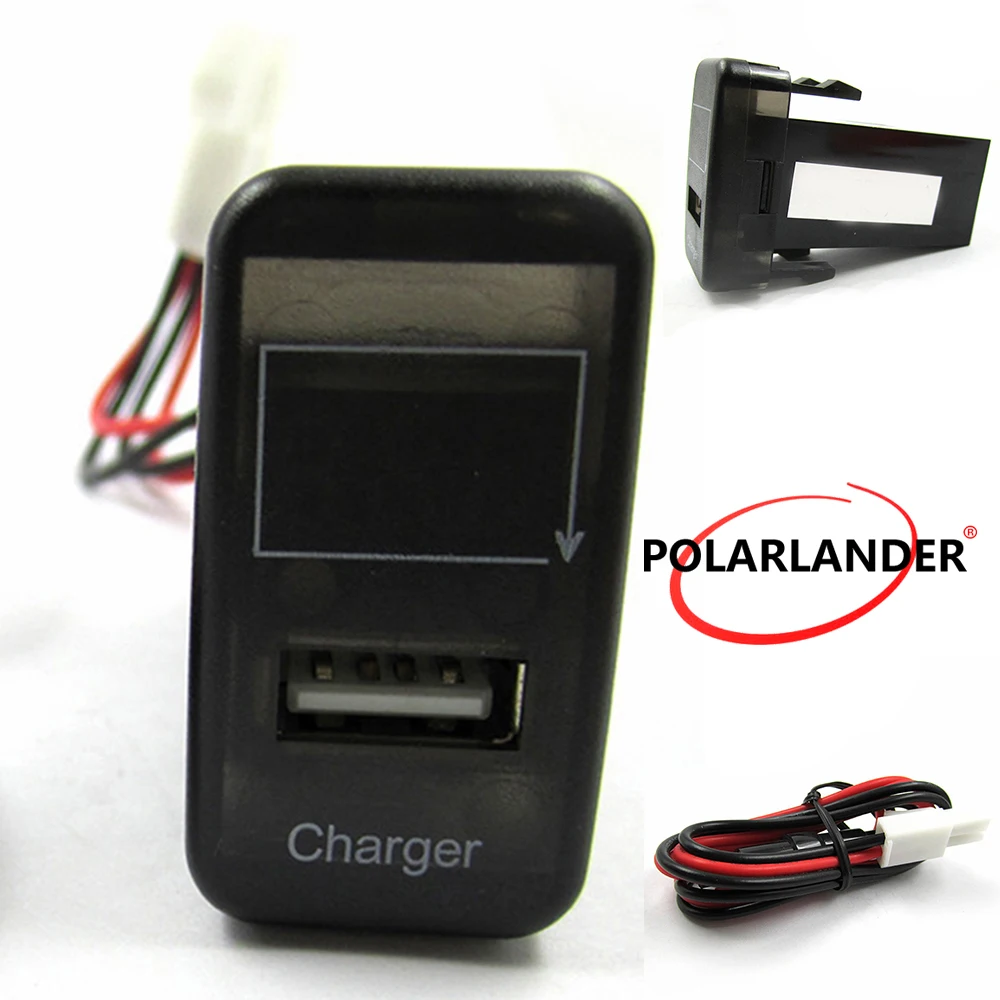 

hot Blue light LED USB Interface Socket Car Charger for Honda 5V 2.1A USB Interface Socket Phone Charger