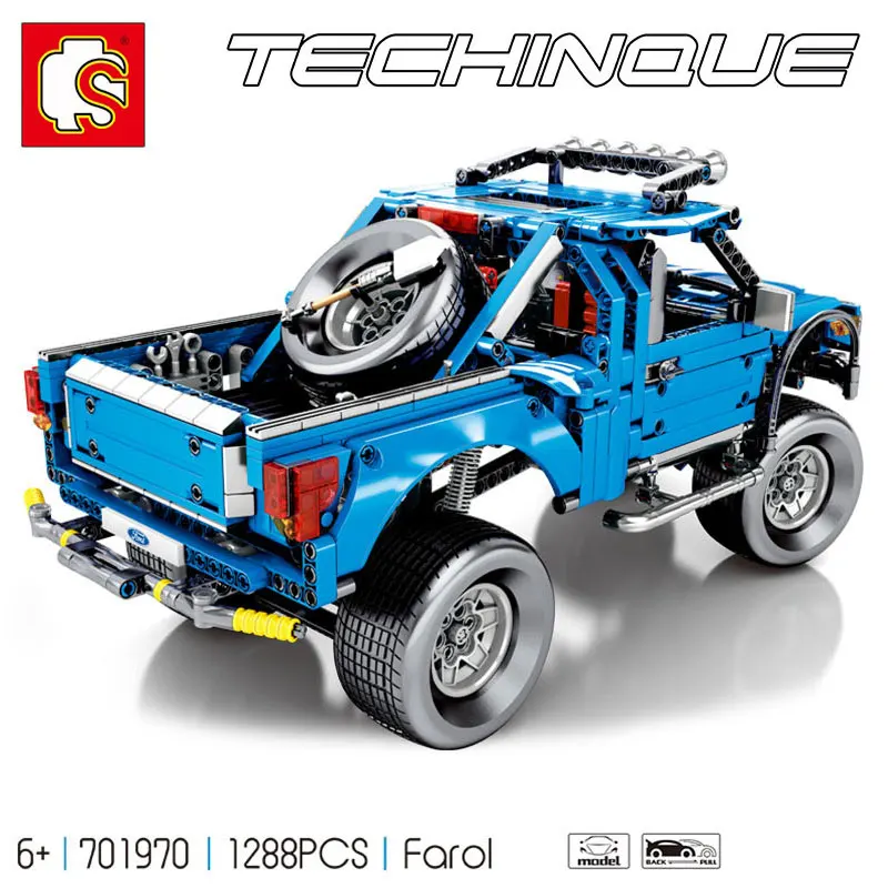 Sembo block Technic The F-150 Raptor модель машины пикап строительные блоки кирпичи внедорожные