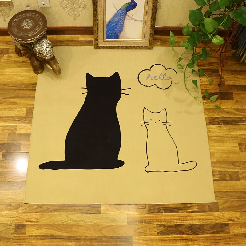 저렴한 개별 만화 고양이 거실 카펫 서재 침실 침대 전체 다다미 매트, 부드러운 바닥 카펫, 어린이 방 깔개