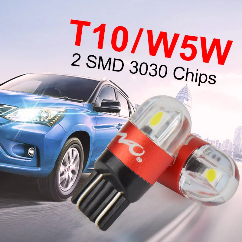 2x t10 Светодиодные Автомобильные w5w светодиодных фар для Авто t10 w5w автомобилей t10 Светодиодные лампы 3030 SMD Автомобильные аксессуары интерьера автомобиля светильник 168 194 moto лампа NAO