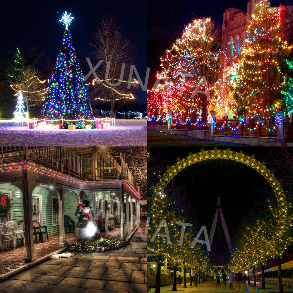 100/200 Солнечный светодиодный светящиеся гирлянды Водонепроницаемый освещение