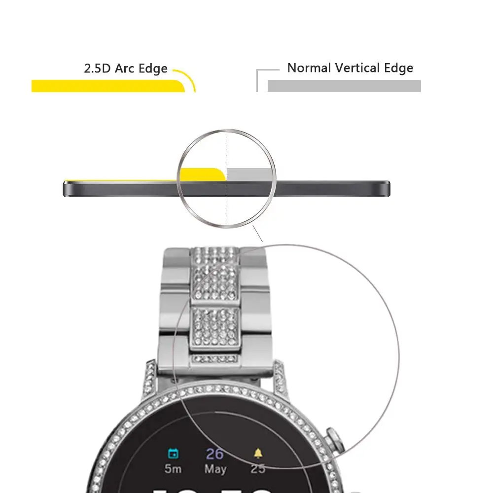 Закаленное стекло для защиты экрана женщин Fossil Gen 4 Q Venture HR | Электроника