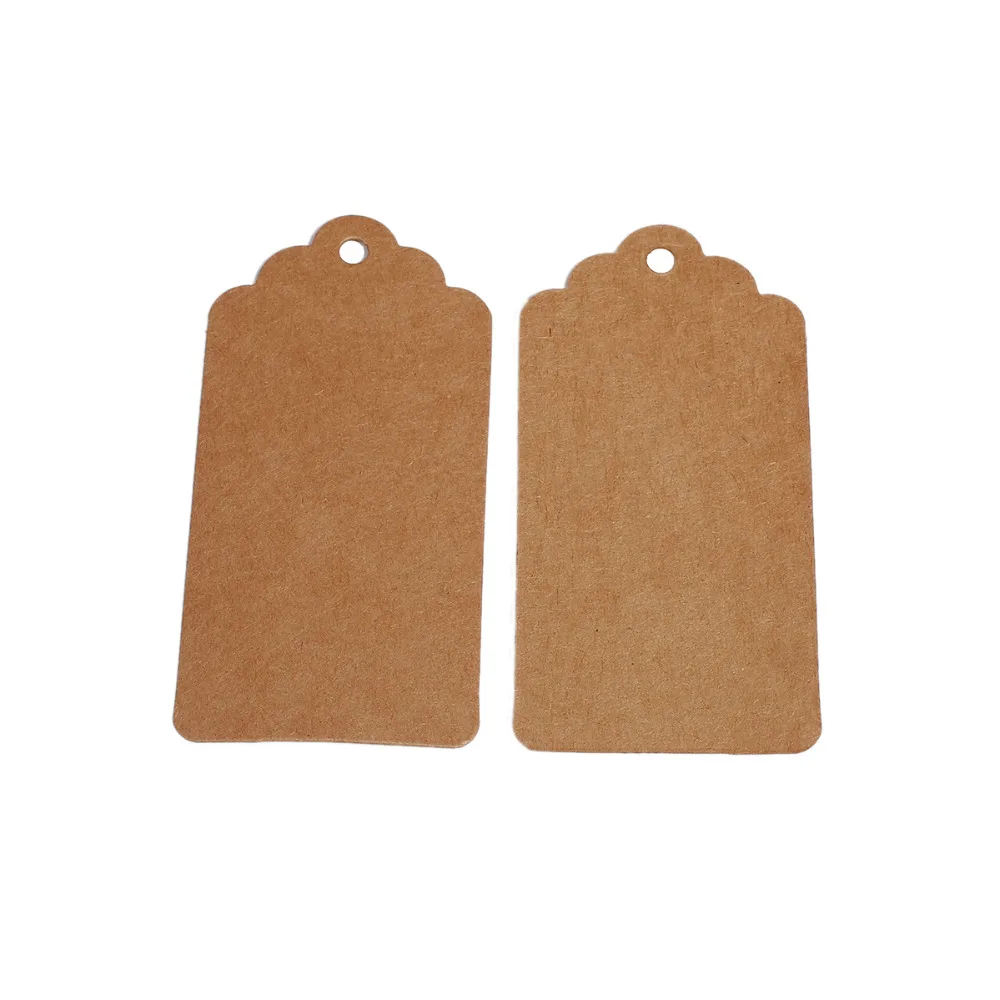 Бумажные этикетки DoreenBeads коричневые прямоугольные для одежды 10 см (3 7/8 дюйма) x 5 (2