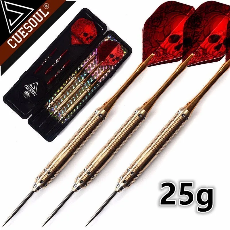 Cuesoul 23 г 25 г 27 г Профессиональный Сталь Совет Дартс золотой и черный Dart Средства ухода за кожей с Dart Перелёты - Цвет: 25g