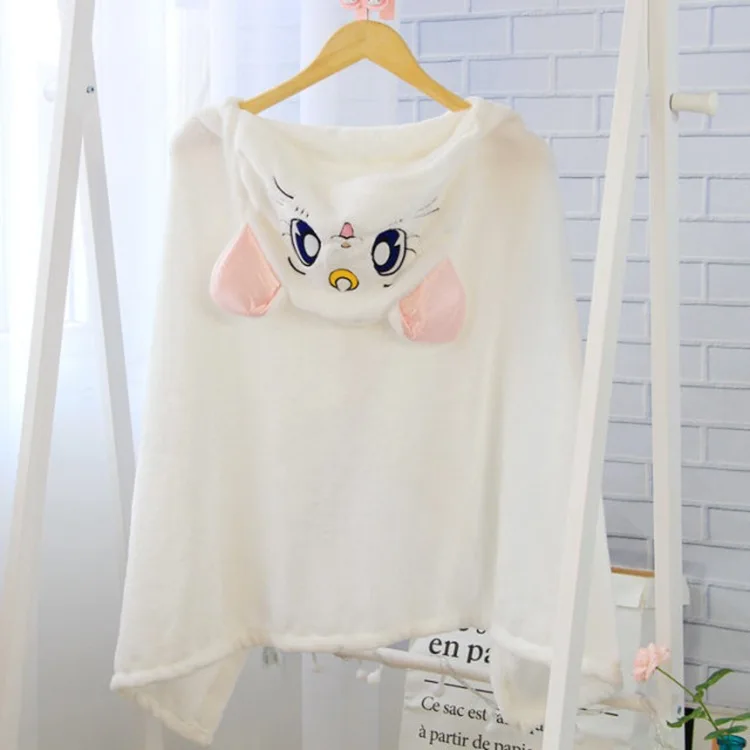 2018 New Fashion Warm Sailor Moon Cloak Girls Womens Cotton Anime Cosplay For Halloween |