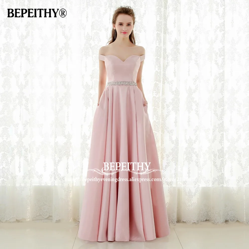 Vestido de festa, длинное вечернее платье трапециевидной формы, винтажное платье с открытыми плечами, платья для выпускного вечера, пояс со стразами, Robe De Soiree