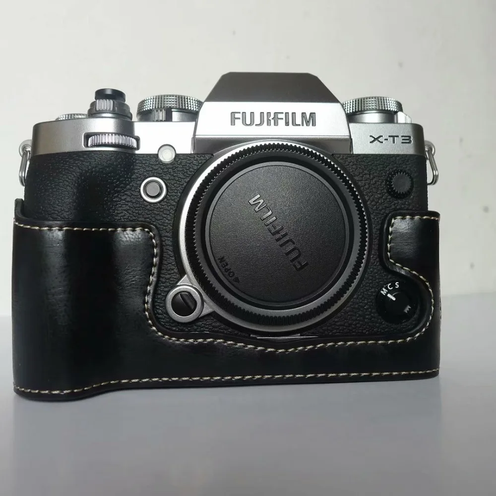 Сумка для камеры чехол Fufijilm XT1 X-T3 XT3 X-T2 XT2 XT4 XT-4 из искусственной кожи половинный