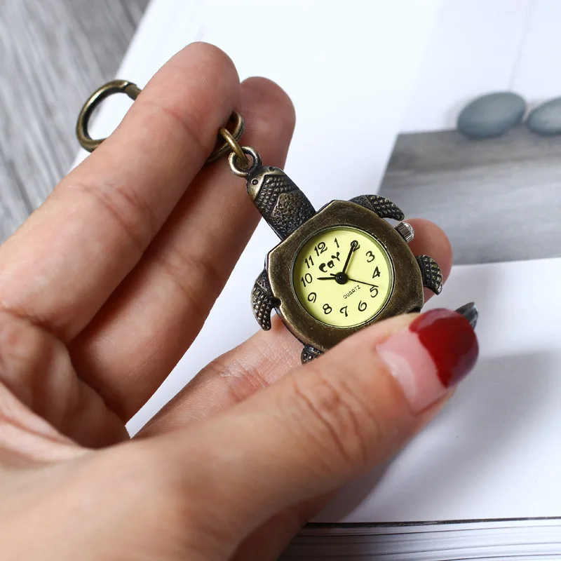 Детские часы Бронзовый Малый черепаха карманные Цепочки и ожерелья цепь