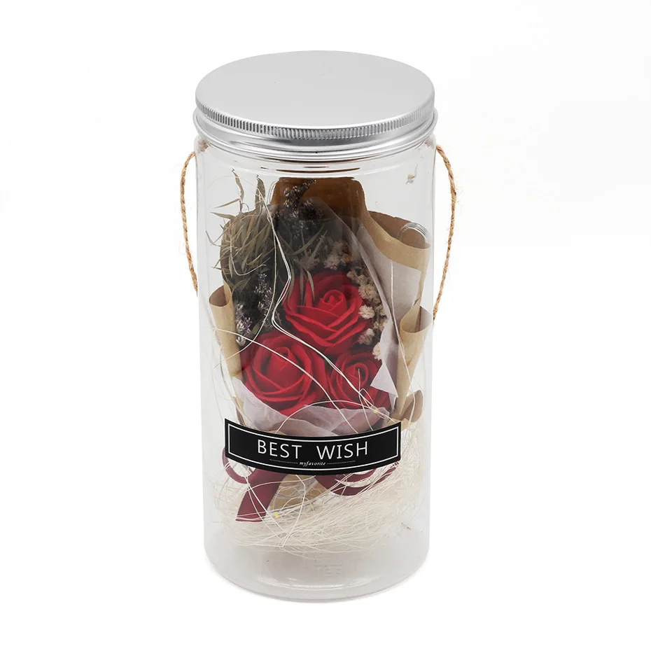 Мыло для ароматерапии, светодиодный Цветок розы, пластиковые бутылки, Свадебный искусственный цветок, День Святого Валентина, День матери, рождественский подарок