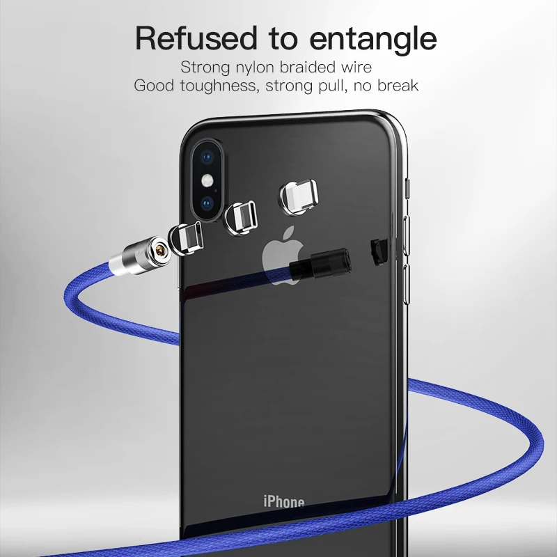 ! ACCEZZ Магнитный Usb зарядный кабель для IPhone X XR XS MAX Micro USB Type C Samsung S10 S9 быстрое