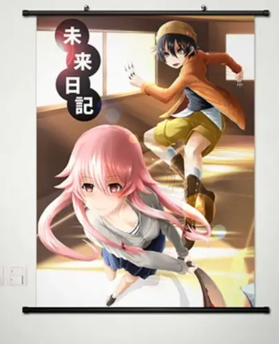 Home Decor Japanese Wall poster Scroll The Future Diary Gasai Yuno pink Art 023 | Дом и сад