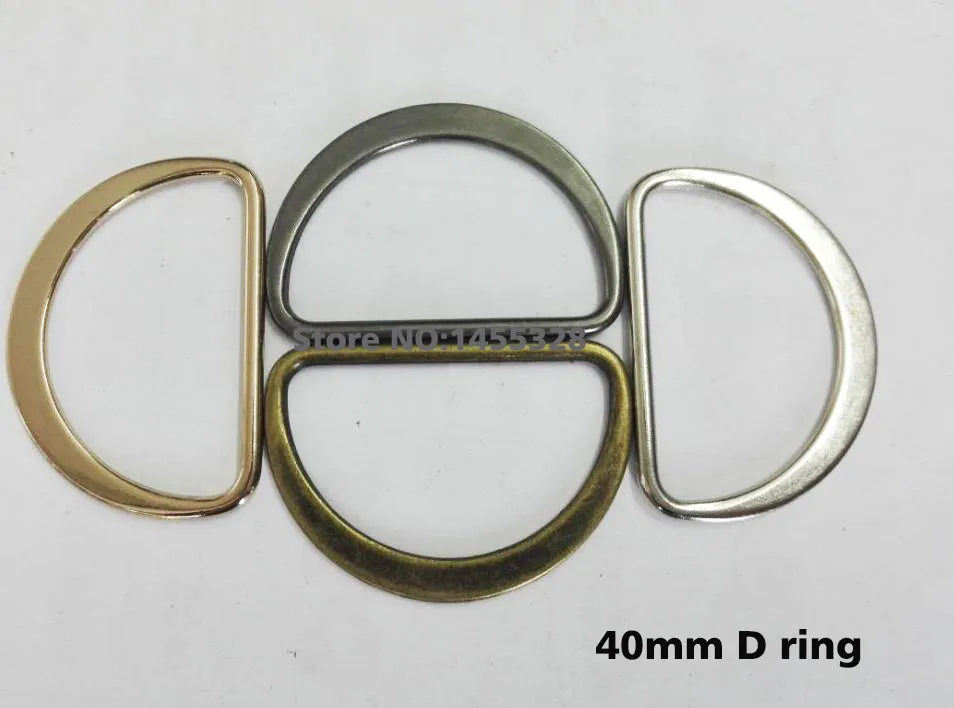 

40 шт./лот 1,5 дюймов 40 мм металлический плоский сплав D Dee кольцо регулируемые пряжки для сумки лямки ремень FDR-40mm Бесплатная доставка