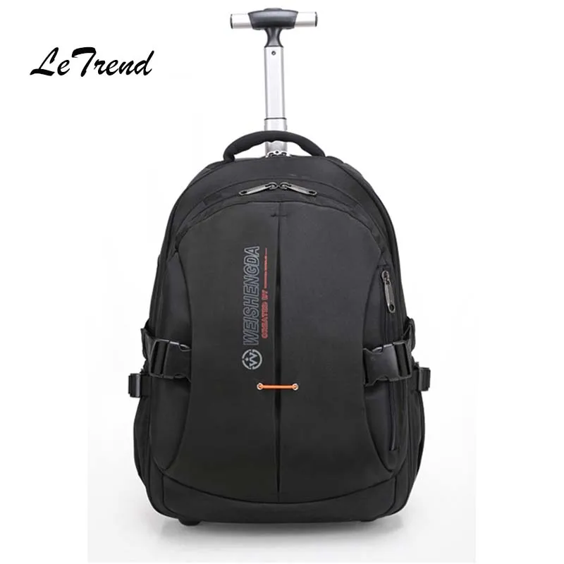 LeTrend business Oxford Travel Bag Rolling Luggage Laptop bag Multifunction Suitcases Wheels Cabin Shoulder Bags Men's Backpack