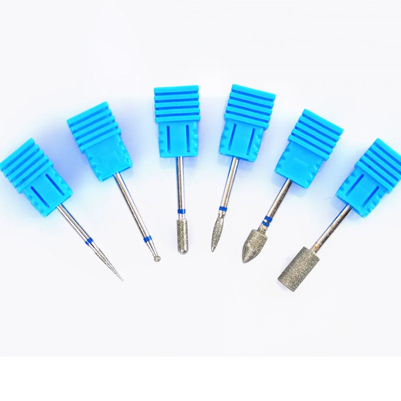 

6 Size Nail Drill Bit Rotary Burr Cuticle Clean Electric Bits For Manicure Drill Accessories Nail Mills