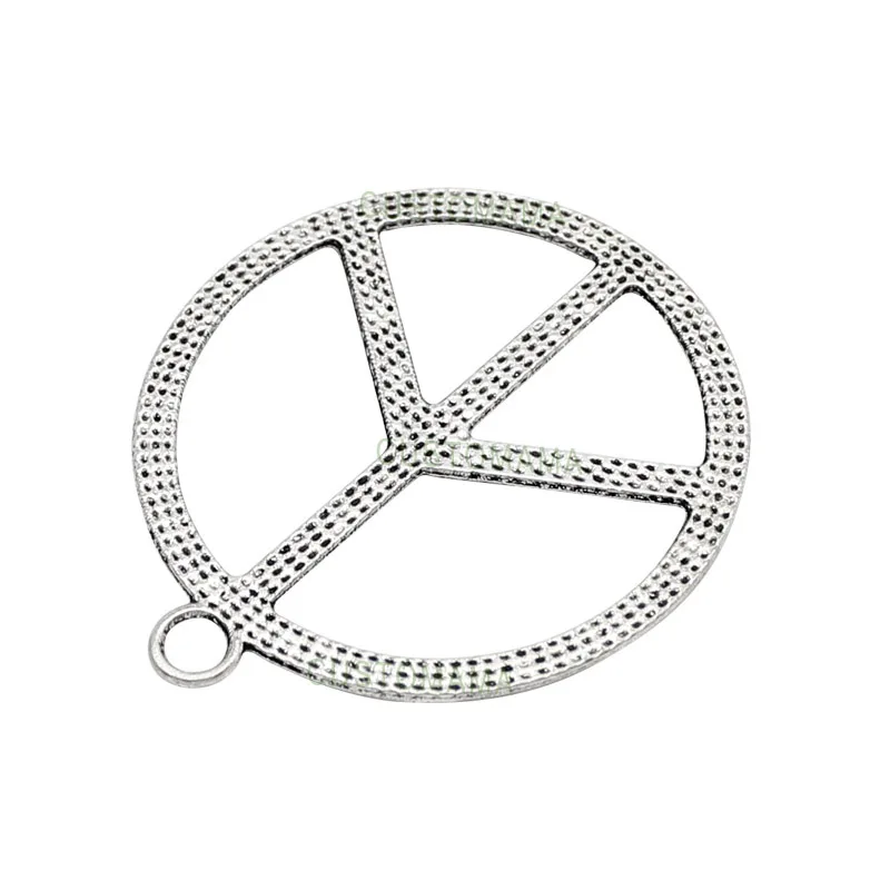 20pcs Peace амулеты античное серебро Большая подвеска &quotзнак мира&quot Подвеска 47x42