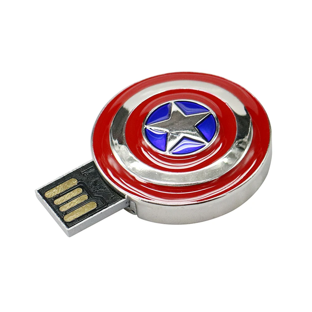 Флешки Капитан Америка щит USB Флэш-Диск флеш-диск USB 2,0 Флешка 4 ГБ 8 ГБ 16 ГБ 32 ГБ 64 ГБ Флешка карта памяти