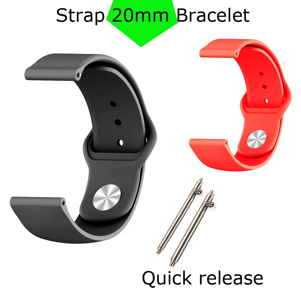 Для Xiaomi Huami Amazfit GTS браслет ремешок для часов Amazfit Bip ремешок для часов Amazfit GTR 42 мм силиконовый ремешок 20 мм Ширина
