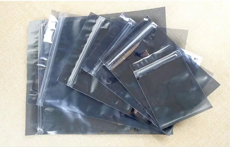 Небольшие антистатические защитные мешки пакеты 50 шт. с застежкой-молнией