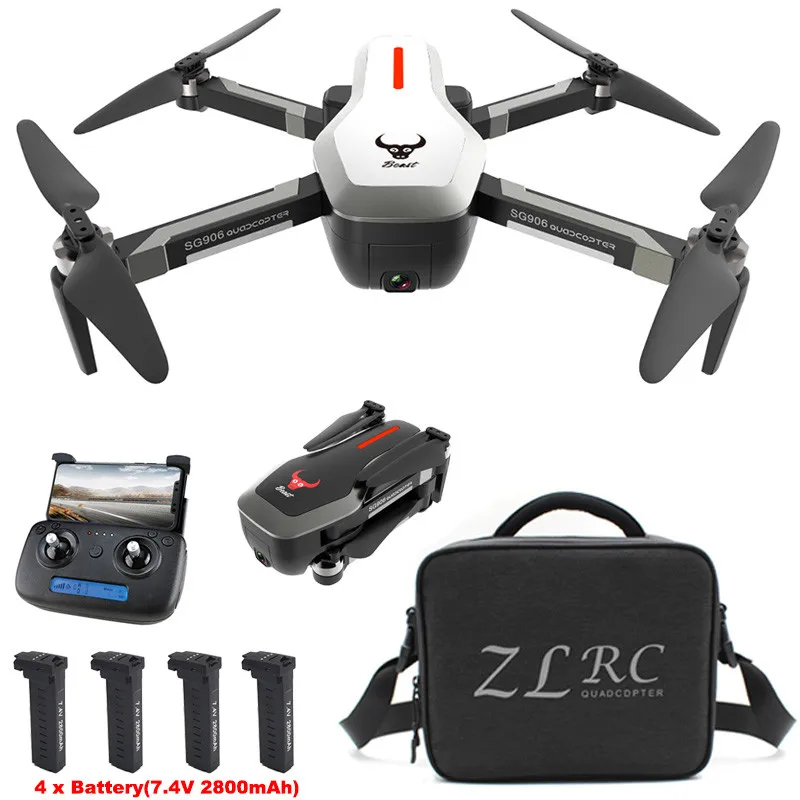 Складной Дрон SG906 с GPS Wi Fi FPV HD камерой 1080P/4K 23 минуты полета|Радиоуправляемые
