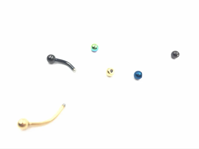 100 шт./лот ювелирные изделия для пирсинга тела сменный шар из нержавеющей стали 16g