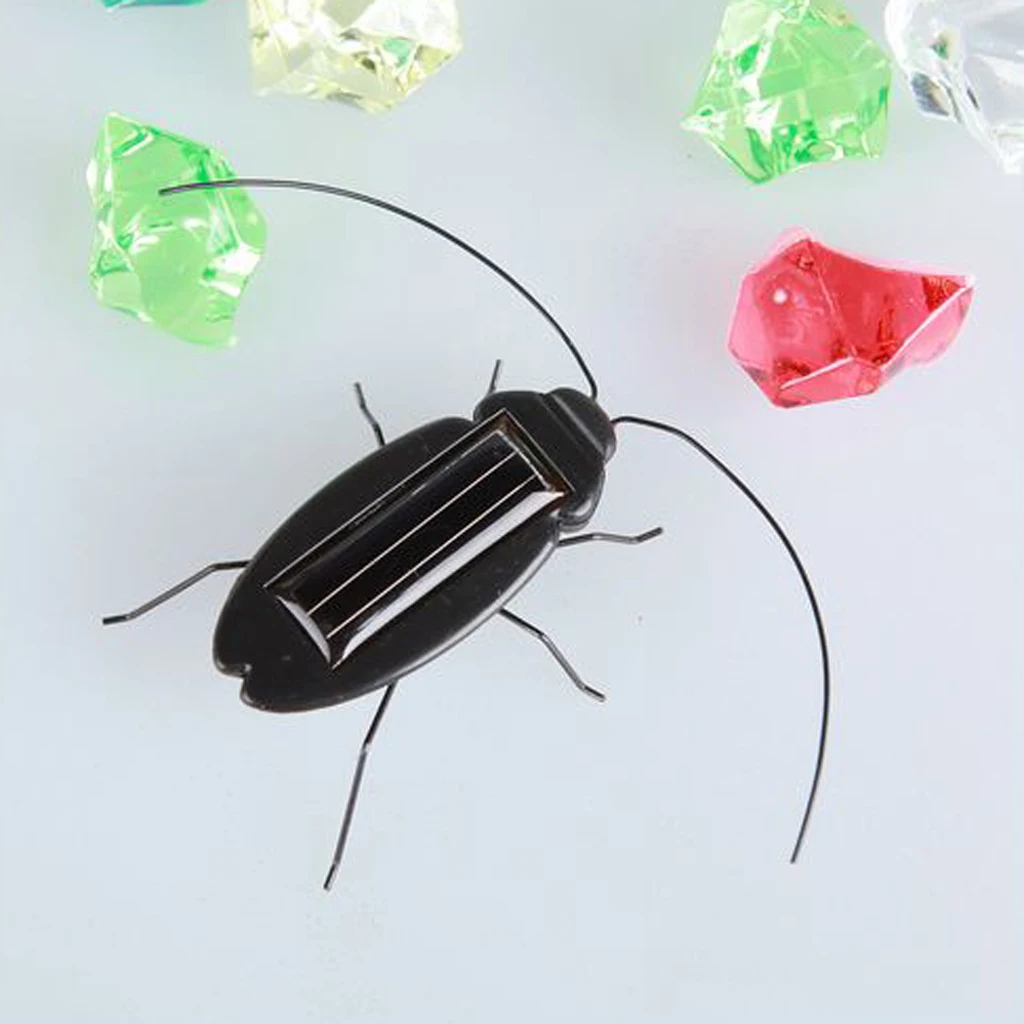 Новинка детские на солнечных батареях пластиковые имитация тараканов насекомые