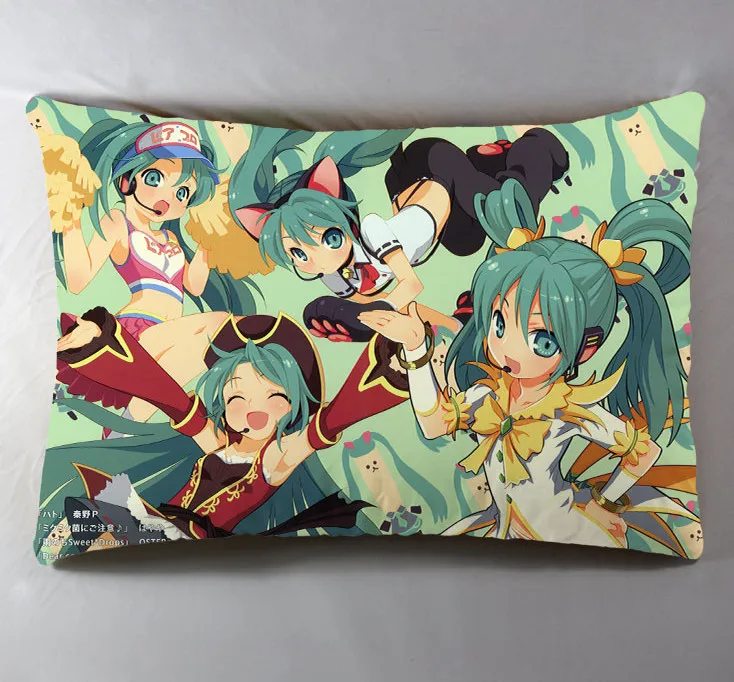 Красный Аниме Манга Мику Хацунэ VOCALOID 40*60 см чехол для подушки сиденья постельные принадлежности подушки 004 - Цвет: Красный