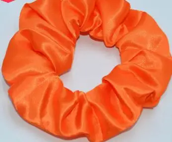 Orange Новое поступление новые женские шелковые резинки для волос Элегантные волосы галстук милые аксессуары для волос, хвост держатель для волос - Цвет: Orange