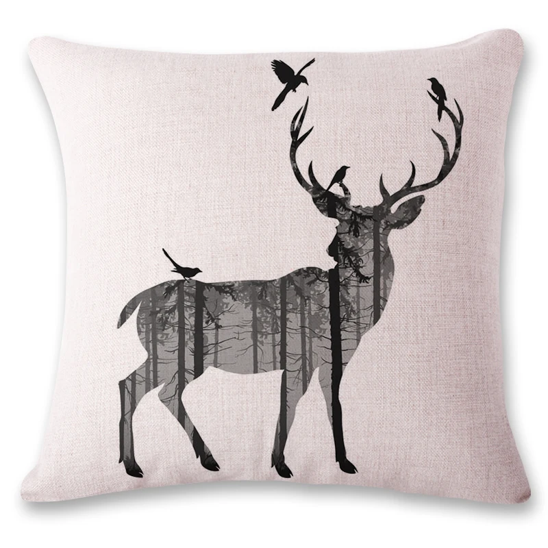 Маленькие свежие животные силуэт олень hor стул поясничная поддержка задняя