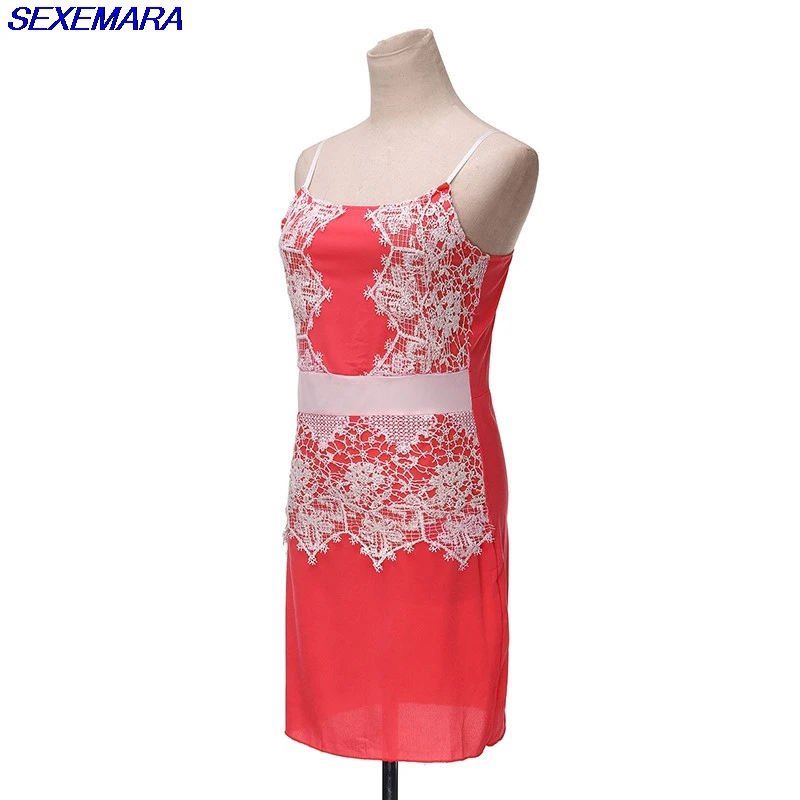 SexeMara Лето Dress Женщины Бальные Платья Летние Новый Спагетти Ремень Повседневная